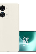 NoXx Hoes Geschikt voor OnePlus Nord 2T Hoesje Cover Siliconen Back Case Hoes - Wit