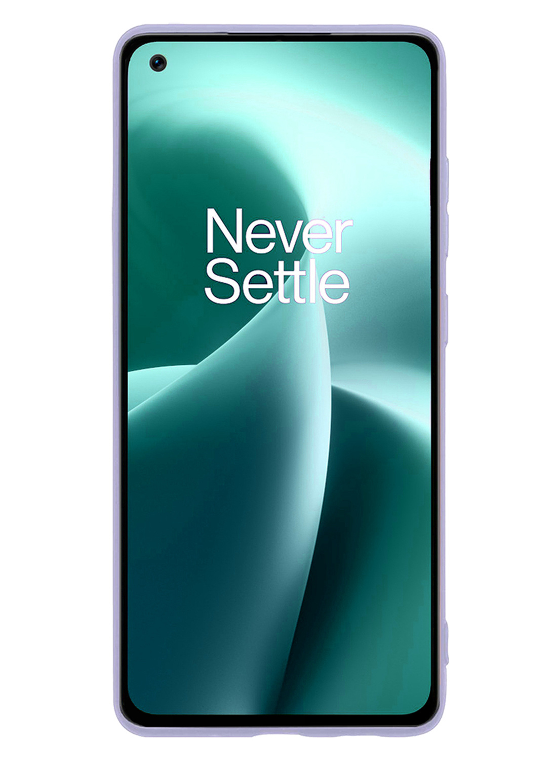 NoXx Hoes Geschikt voor OnePlus Nord 2T Hoesje Cover Siliconen Back Case Hoes - Lila - 2x