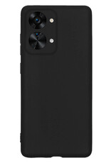 NoXx Hoes Geschikt voor OnePlus Nord 2T Hoesje Cover Siliconen Back Case Hoes - Zwart - 2x