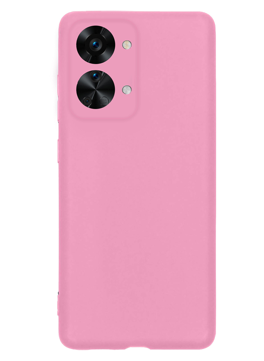 NoXx Hoes Geschikt voor OnePlus Nord 2T Hoesje Cover Siliconen Back Case Hoes - Lichtroze - 2x