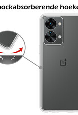 Nomfy Hoesje Geschikt voor OnePlus Nord 2T Hoesje Siliconen Cover Case - Hoes Geschikt voor OnePlus Nord 2T Hoes Back Case - 2-PACK - Transparant