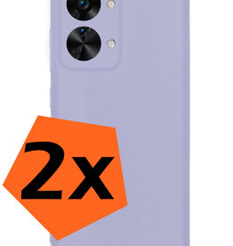 Nomfy Nomfy OnePlus Nord 2T Hoesje Siliconen - Lila - 2 PACK