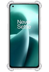 NoXx Hoes Geschikt voor OnePlus Nord 2T Hoesje Siliconen Cover Shock Proof Back Case Shockproof Hoes Met Screenprotector - Transparant