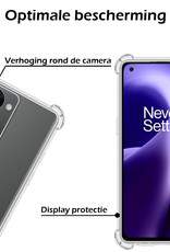 Nomfy Hoesje Geschikt voor OnePlus Nord 2T Hoesje Shock Proof Cover Case Shockproof Met 2x Screenprotector - Hoes Geschikt voor OnePlus Nord 2T Hoes Siliconen Back Case - Transparant