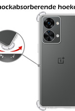 Nomfy Hoesje Geschikt voor OnePlus Nord 2T Hoesje Shock Proof Cover Case Shockproof Met 2x Screenprotector - Hoes Geschikt voor OnePlus Nord 2T Hoes Siliconen Back Case - Transparant