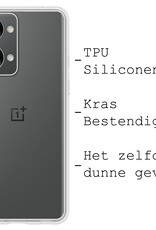 BASEY. Hoes Geschikt voor OnePlus Nord 2T Hoesje Siliconen Back Cover Case Met Screenprotector - Hoesje Geschikt voor OnePlus Nord 2T Hoes Cover Hoesje - Transparant
