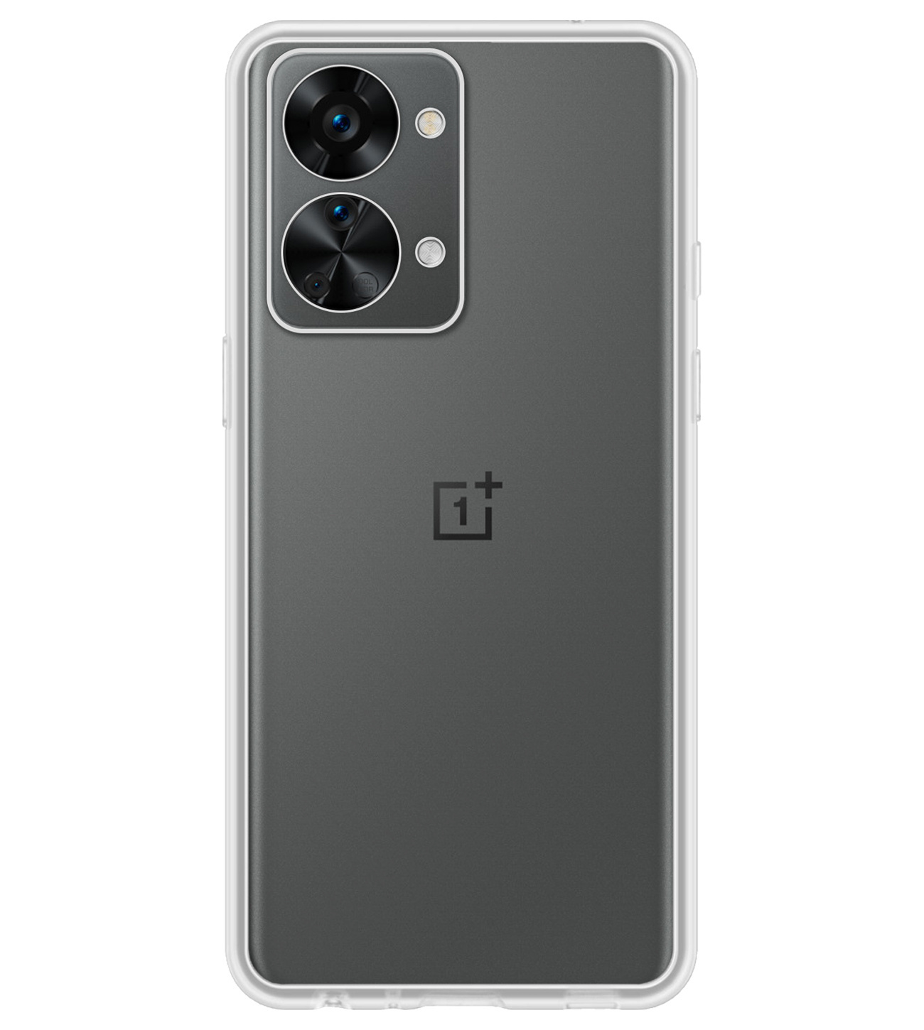 BASEY. Hoes Geschikt voor OnePlus Nord 2T Hoesje Siliconen Back Cover Case Met Screenprotector - Hoesje Geschikt voor OnePlus Nord 2T Hoes Cover Hoesje - Transparant