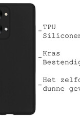 BASEY. Hoes Geschikt voor OnePlus Nord 2T Hoesje Siliconen Back Cover Case Met Screenprotector - Hoesje Geschikt voor OnePlus Nord 2T Hoes Cover Hoesje - Zwart