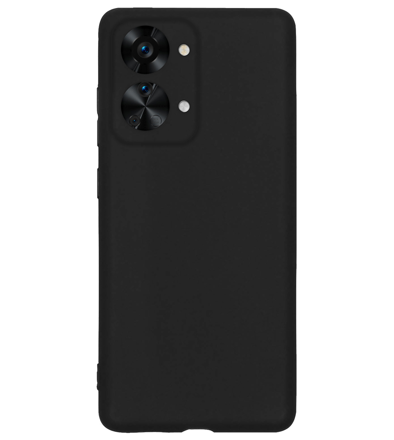 BASEY. Hoes Geschikt voor OnePlus Nord 2T Hoesje Siliconen Back Cover Case Met Screenprotector - Hoesje Geschikt voor OnePlus Nord 2T Hoes Cover Hoesje - Zwart