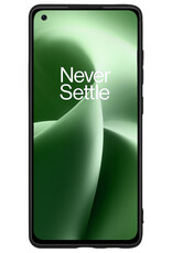 BASEY. Hoes Geschikt voor OnePlus Nord 2T Hoesje Siliconen Back Cover Case Met Screenprotector - Hoesje Geschikt voor OnePlus Nord 2T Hoes Cover Hoesje - Zwart