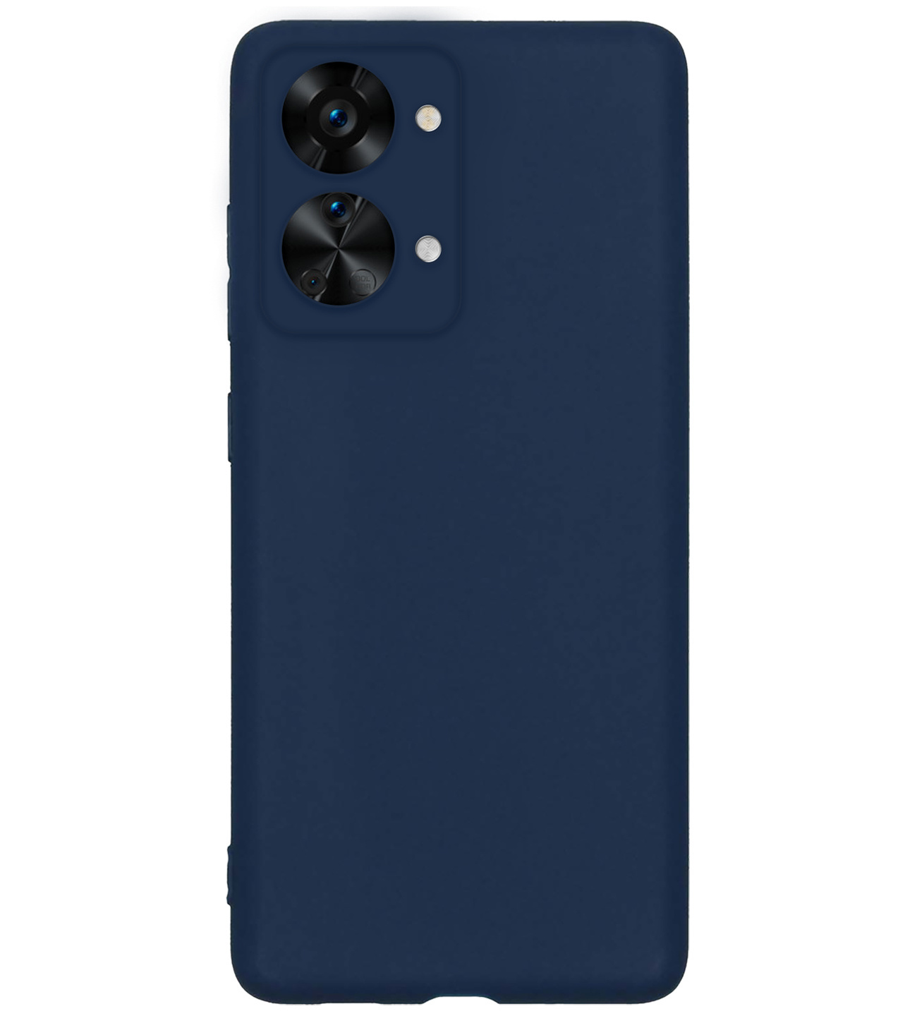 BASEY. Hoes Geschikt voor OnePlus Nord 2T Hoesje Siliconen Back Cover Case Met 2x Screenprotector - Hoesje Geschikt voor OnePlus Nord 2T Hoes Cover Hoesje - Donkerblauw
