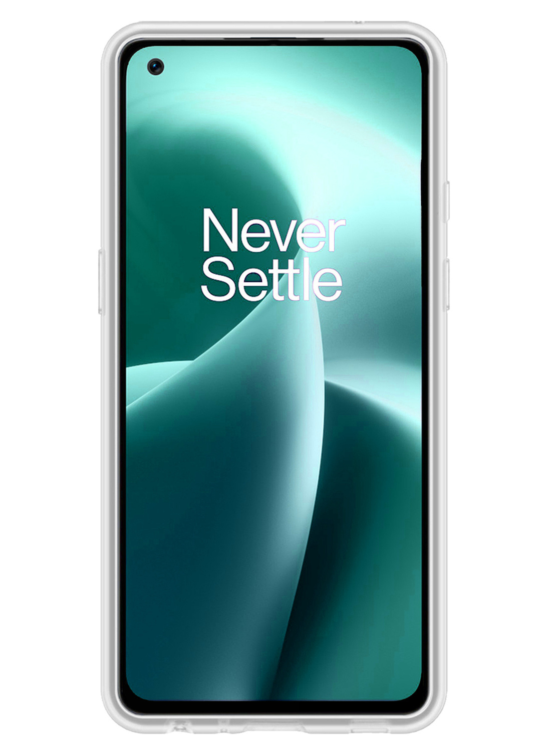 NoXx Hoes Geschikt voor OnePlus Nord 2T Hoesje Cover Siliconen Back Case Hoes Met Screenprotector - Transparant