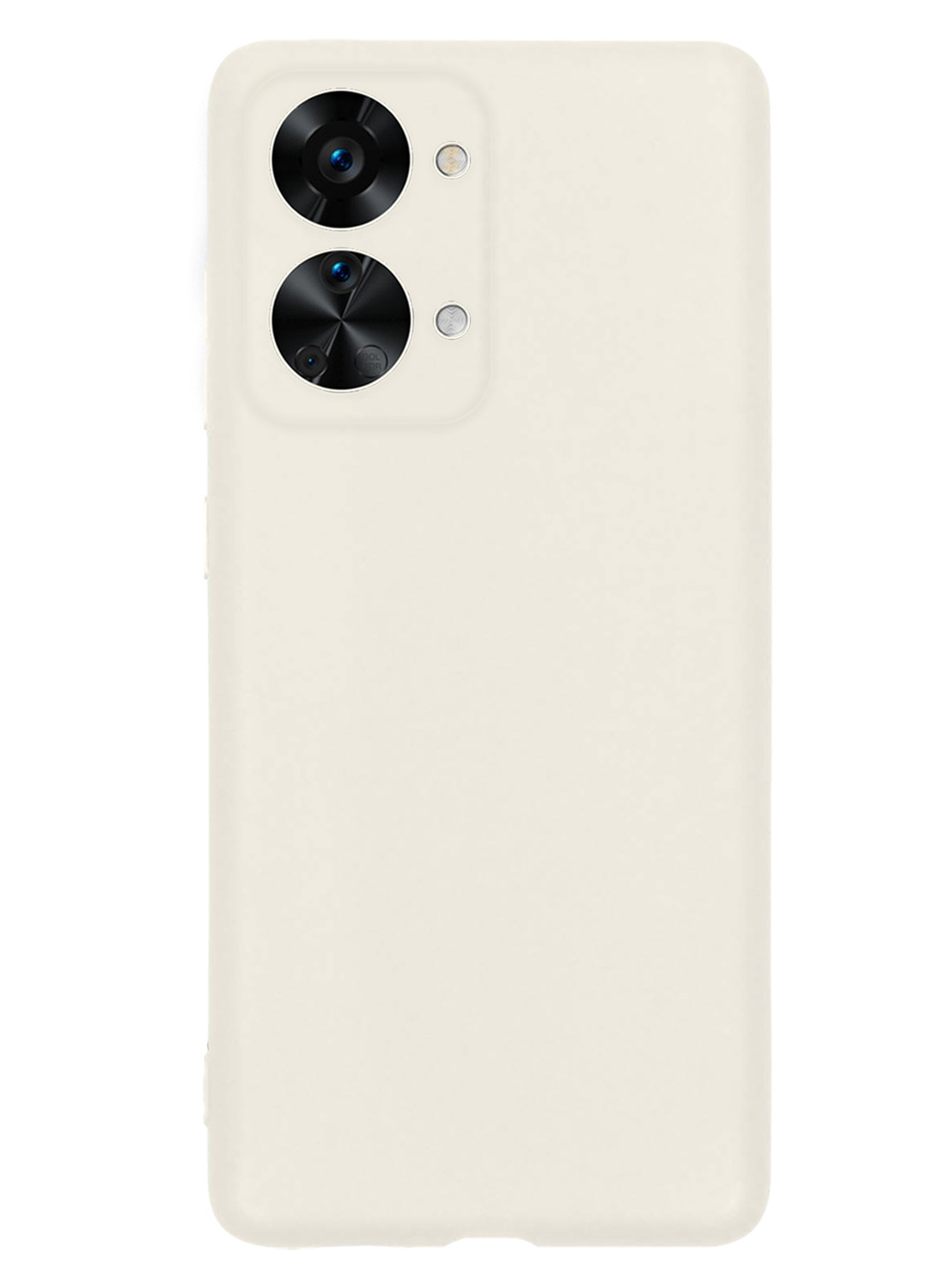 NoXx Hoes Geschikt voor OnePlus Nord 2T Hoesje Cover Siliconen Back Case Hoes Met Screenprotector - Wit