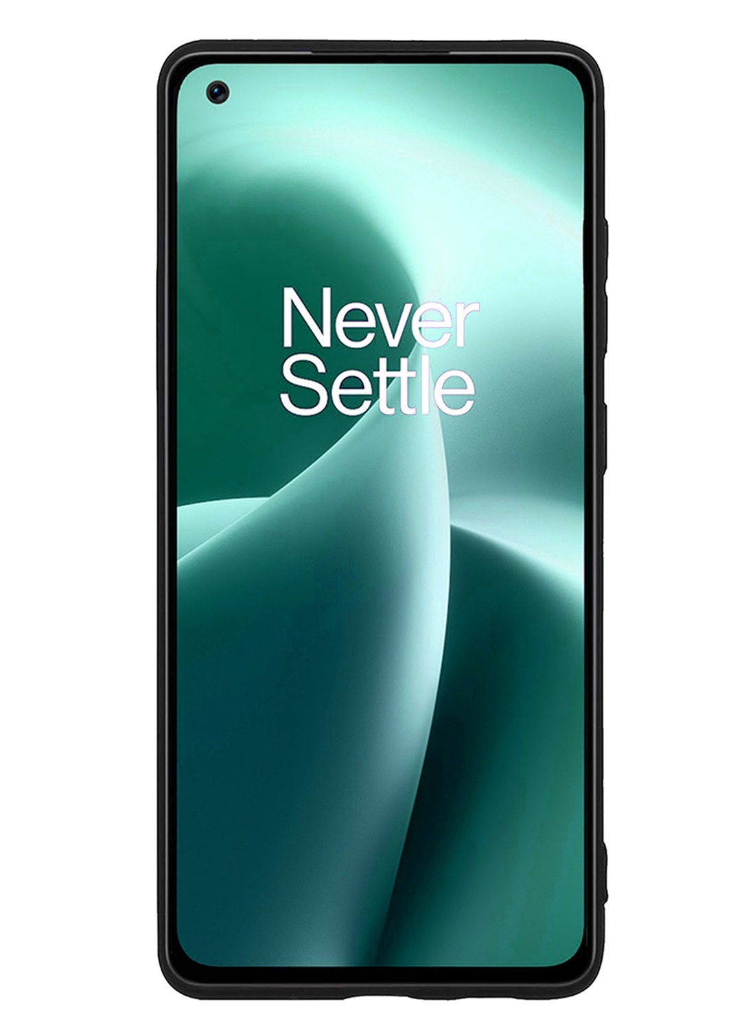 NoXx Hoes Geschikt voor OnePlus Nord 2T Hoesje Cover Siliconen Back Case Hoes Met Screenprotector - Zwart