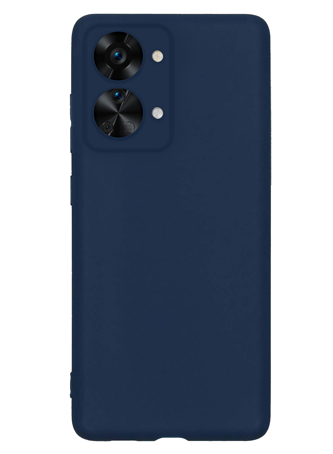 NoXx Hoes Geschikt voor OnePlus Nord 2T Hoesje Cover Siliconen Back Case Hoes Met 2x Screenprotector - Donkerblauw