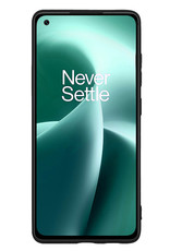 NoXx Hoes Geschikt voor OnePlus Nord 2T Hoesje Cover Siliconen Back Case Hoes Met 2x Screenprotector - Zwart