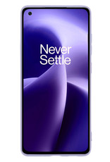 Nomfy Hoesje Geschikt voor OnePlus Nord 2T Hoesje Siliconen Cover Case Met Screenprotector - Hoes Geschikt voor OnePlus Nord 2T Hoes Back Case - Lila
