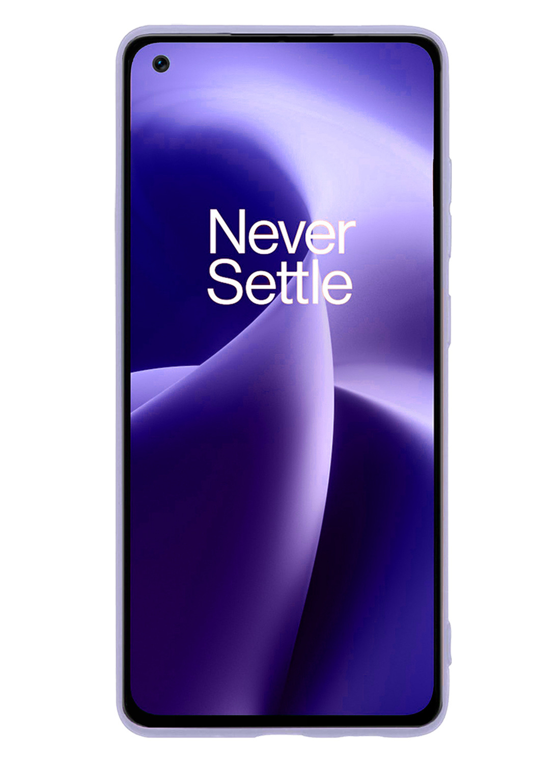 Nomfy Hoesje Geschikt voor OnePlus Nord 2T Hoesje Siliconen Cover Case Met Screenprotector - Hoes Geschikt voor OnePlus Nord 2T Hoes Back Case - Lila