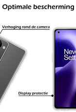 Nomfy Hoesje Geschikt voor OnePlus Nord 2T Hoesje Siliconen Cover Case Met Screenprotector - Hoes Geschikt voor OnePlus Nord 2T Hoes Back Case - Transparant