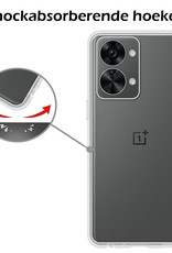 Nomfy Hoesje Geschikt voor OnePlus Nord 2T Hoesje Siliconen Cover Case Met Screenprotector - Hoes Geschikt voor OnePlus Nord 2T Hoes Back Case - Transparant
