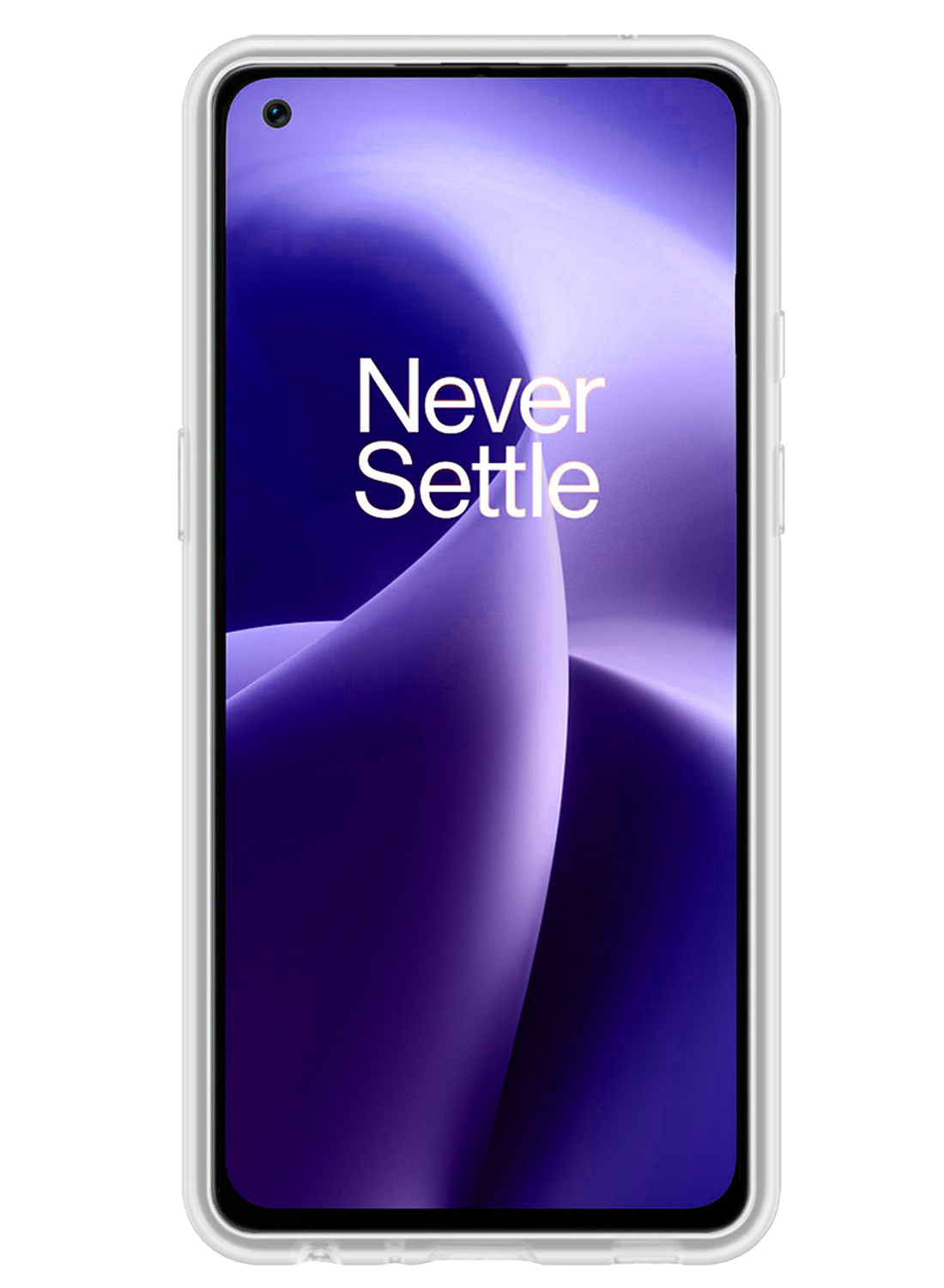 Nomfy Hoesje Geschikt voor OnePlus Nord 2T Hoesje Siliconen Cover Case Met Screenprotector - Hoes Geschikt voor OnePlus Nord 2T Hoes Back Case - Transparant