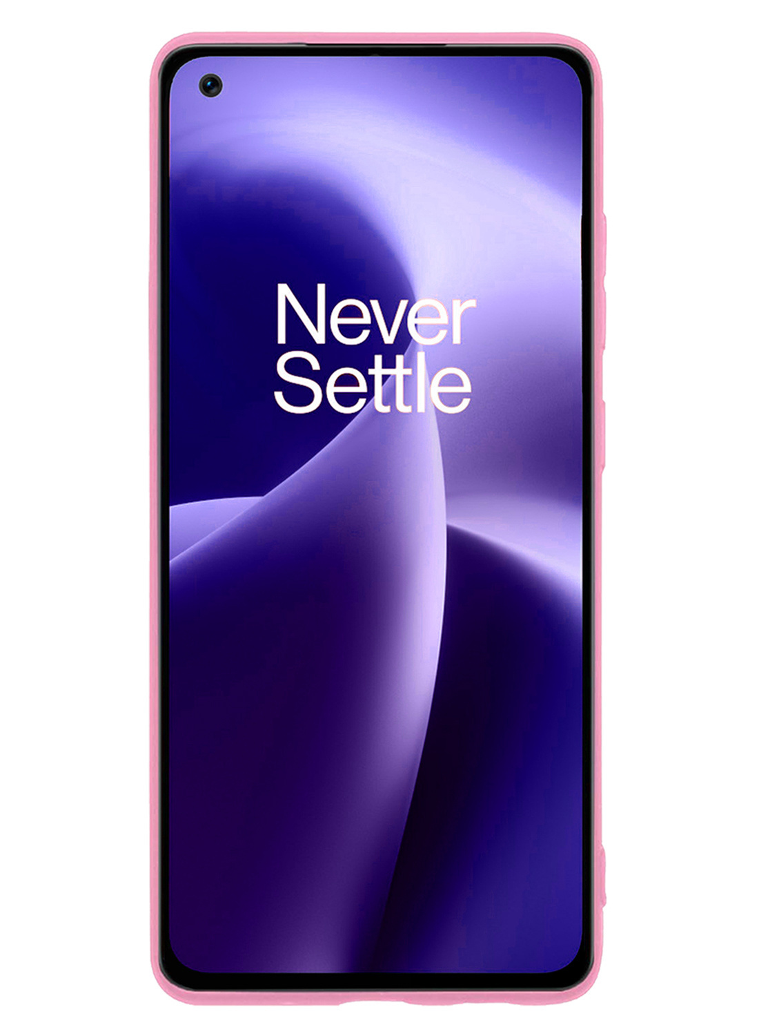 Nomfy Hoesje Geschikt voor OnePlus Nord 2T Hoesje Siliconen Cover Case Met 2x Screenprotector - Hoes Geschikt voor OnePlus Nord 2T Hoes Back Case - Lichtroze