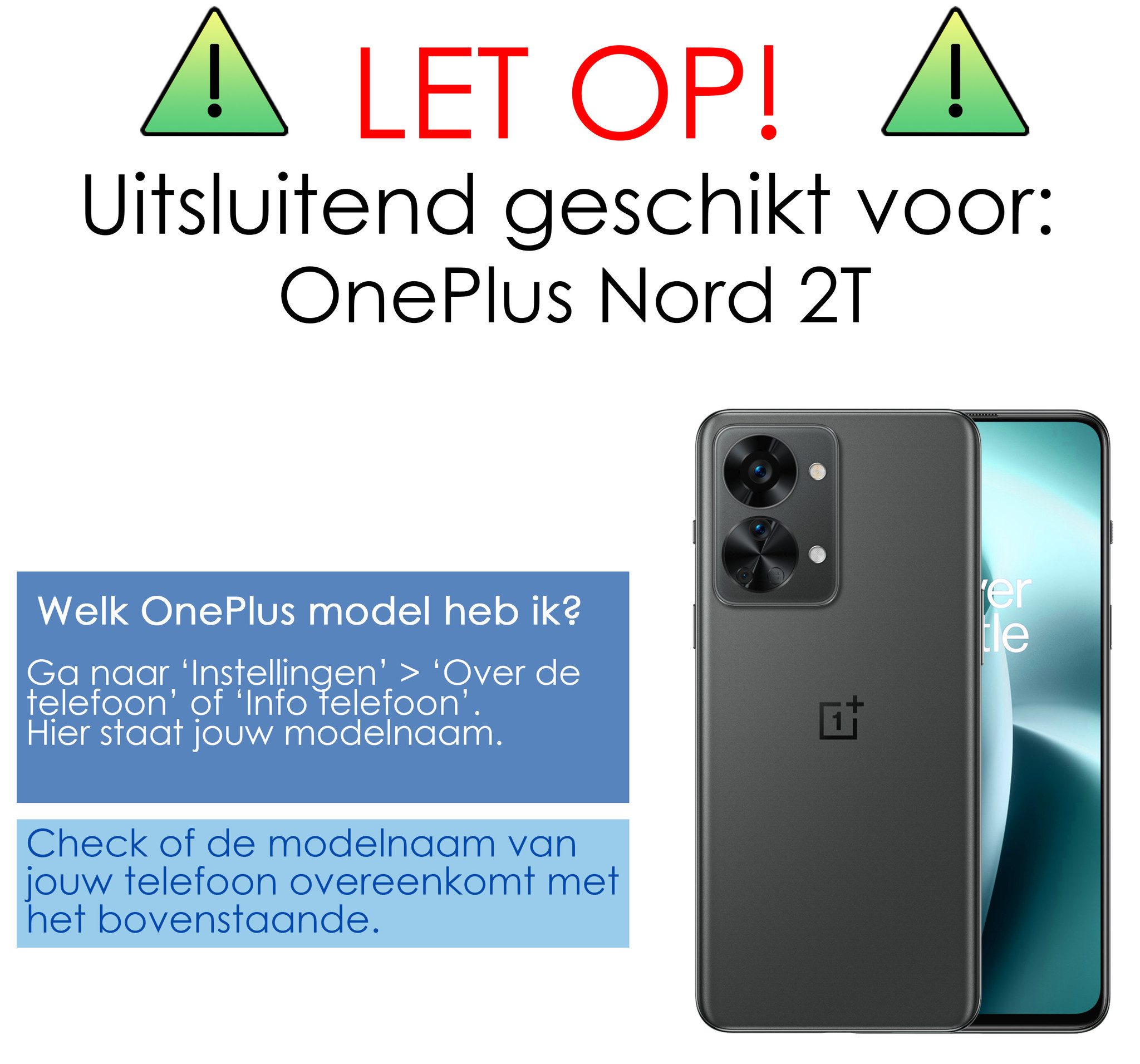 NoXx Hoes Geschikt voor OnePlus Nord 2T Hoesje Book Case Hoes Flip Cover Wallet Bookcase Met Screenprotector - Zwart