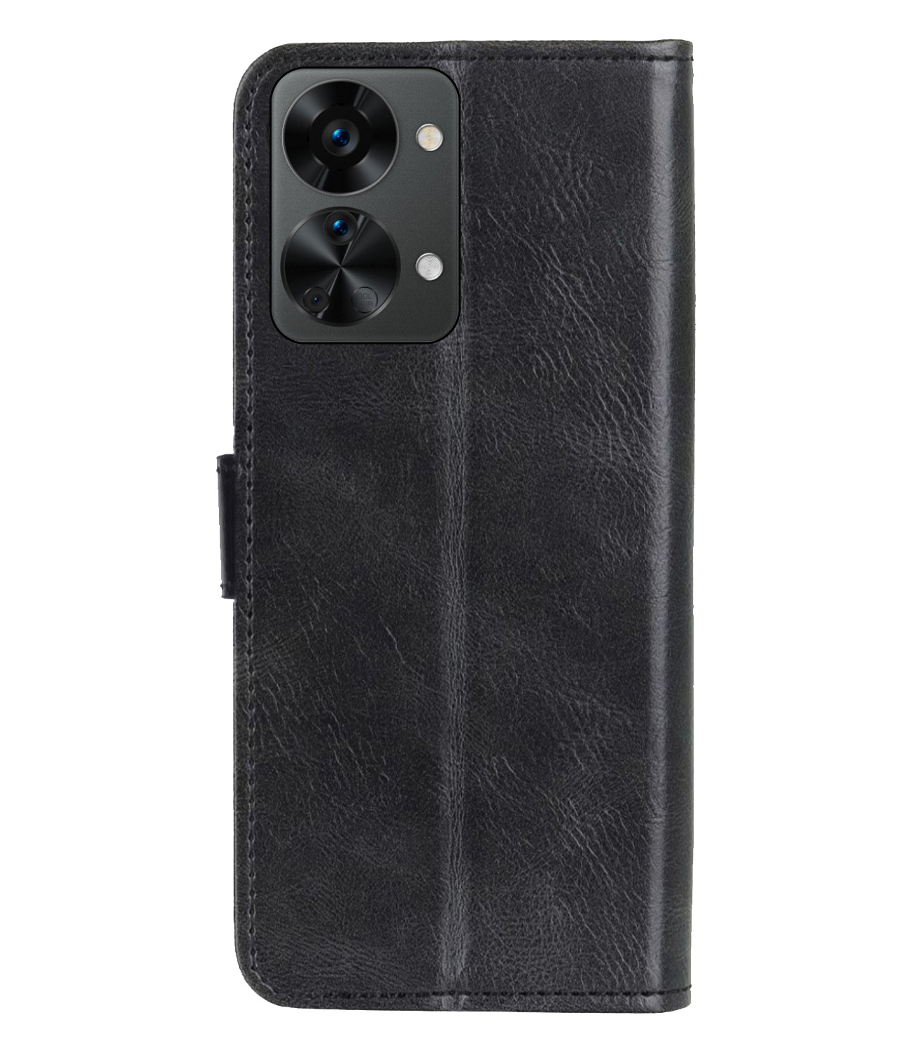 NoXx Hoes Geschikt voor OnePlus Nord 2T Hoesje Book Case Hoes Flip Cover Wallet Bookcase Met Screenprotector - Zwart