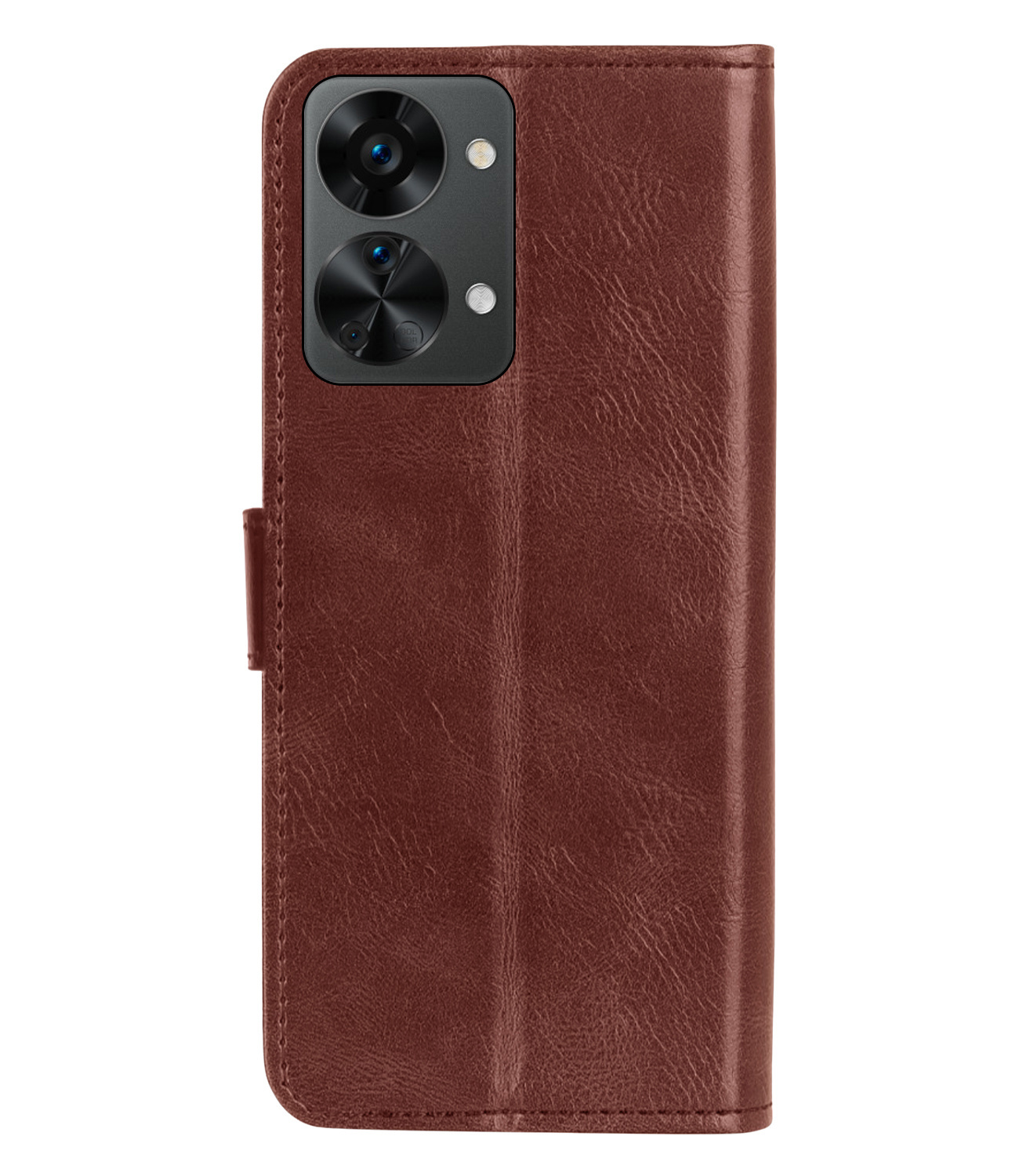 Nomfy Hoesje Geschikt voor OnePlus Nord 2T Hoes Bookcase Flipcase Book Cover Met Screenprotector - Hoes Geschikt voor OnePlus Nord 2T Hoesje Book Case - Bruin