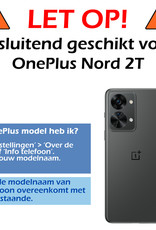 Nomfy Hoesje Geschikt voor OnePlus Nord 2T Hoes Bookcase Flipcase Book Cover Met Screenprotector - Hoes Geschikt voor OnePlus Nord 2T Hoesje Book Case - Lichtroze