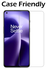 Nomfy Hoesje Geschikt voor OnePlus Nord 2T Hoes Bookcase Flipcase Book Cover Met Screenprotector - Hoes Geschikt voor OnePlus Nord 2T Hoesje Book Case - Lichtroze