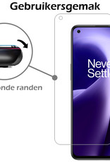 Nomfy Hoesje Geschikt voor OnePlus Nord 2T Hoes Bookcase Flipcase Book Cover Met Screenprotector - Hoes Geschikt voor OnePlus Nord 2T Hoesje Book Case - Lichtroze