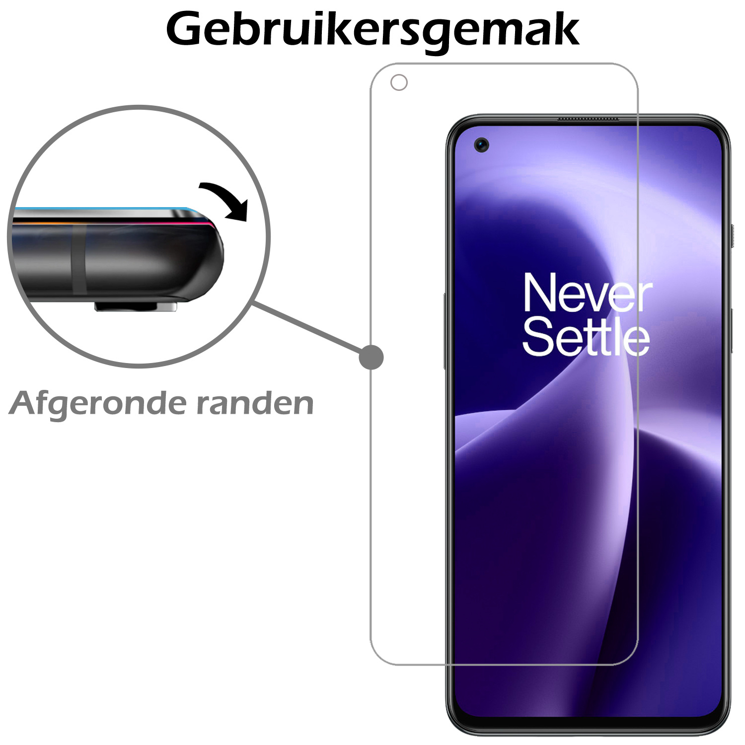 Nomfy Hoesje Geschikt voor OnePlus Nord 2T Hoes Bookcase Flipcase Book Cover Met Screenprotector - Hoes Geschikt voor OnePlus Nord 2T Hoesje Book Case - Lichtroze