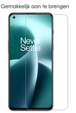 NoXx Hoes Geschikt voor OnePlus Nord 2T Hoesje Book Case Hoes Flip Cover Wallet Bookcase Met Screenprotector - Zwart