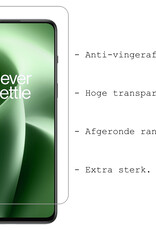 BASEY. Hoes Geschikt voor OnePlus Nord 2T Hoesje Bookcase Hoes Flip Case Book Cover Met 2x Screenprotector - Hoesje Geschikt voor OnePlus Nord 2T Hoes Book Case Hoesje - Rood