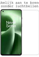 BASEY. Hoes Geschikt voor OnePlus Nord 2T Hoesje Bookcase Hoes Flip Case Book Cover Met Screenprotector - Hoesje Geschikt voor OnePlus Nord 2T Hoes Book Case Hoesje - Wit