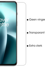 NoXx Hoes Geschikt voor OnePlus Nord 2T Hoesje Cover Siliconen Back Case Hoes Met Screenprotector - Wit
