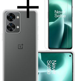 NoXx NoXx OnePlus Nord 2T Hoesje Siliconen Met Screenprotector - Transparant