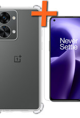 Nomfy Hoesje Geschikt voor OnePlus Nord 2T Hoesje Shock Proof Cover Case Shockproof Met Screenprotector - Hoes Geschikt voor OnePlus Nord 2T Hoes Siliconen Back Case - Transparant