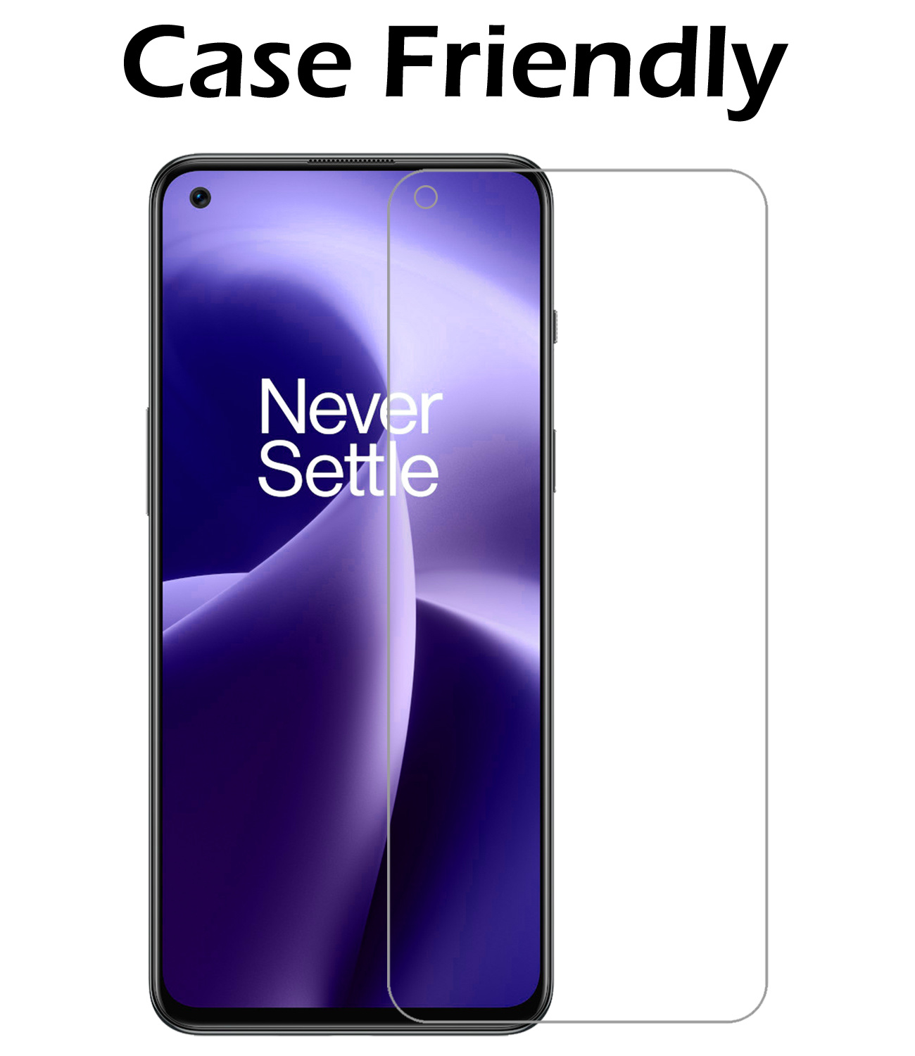 Nomfy Hoesje Geschikt voor OnePlus Nord 2T Hoesje Shock Proof Cover Case Shockproof Met 2x Screenprotector - Hoes Geschikt voor OnePlus Nord 2T Hoes Siliconen Back Case - Transparant