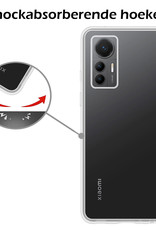 Nomfy Hoesje Geschikt voor Xiaomi 12 Lite Hoesje Siliconen Cover Case - Hoes Geschikt voor Xiaomi 12 Lite Hoes Back Case - 2-PACK - Transparant