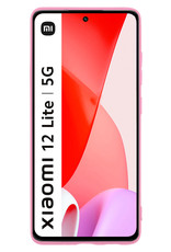 Nomfy Hoesje Geschikt voor Xiaomi 12 Lite Hoesje Siliconen Cover Case - Hoes Geschikt voor Xiaomi 12 Lite Hoes Back Case - 2-PACK - Lichtroze