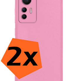 Nomfy Nomfy Xiaomi 12 Lite Hoesje Siliconen - Lichtroze - 2 PACK