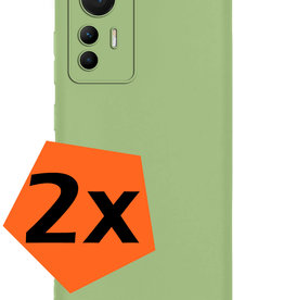 Nomfy Nomfy Xiaomi 12 Lite Hoesje Siliconen - Groen - 2 PACK
