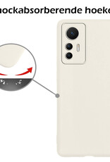 Nomfy Hoesje Geschikt voor Xiaomi 12 Lite Hoesje Siliconen Cover Case - Hoes Geschikt voor Xiaomi 12 Lite Hoes Back Case - Wit