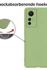 Nomfy Hoesje Geschikt voor Xiaomi 12 Lite Hoesje Siliconen Cover Case - Hoes Geschikt voor Xiaomi 12 Lite Hoes Back Case - Groen