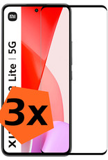 Nomfy Screenprotector Geschikt voor Xiaomi 12 Lite Screenprotector Bescherm Glas - Screenprotector Geschikt voor Xiaomi 12 Lite Screen Protector Tempered Glass Full Screen Full Cover - 3 PACK