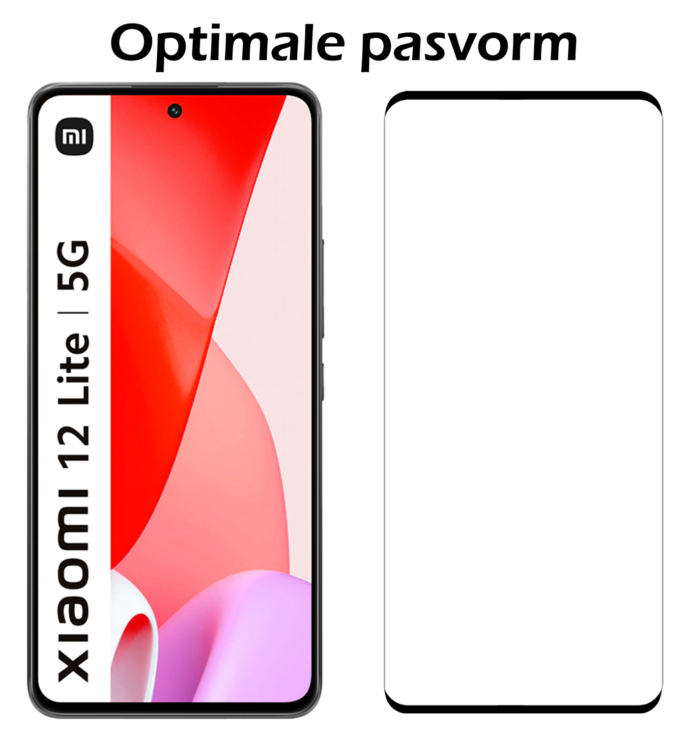 Nomfy Screenprotector Geschikt voor Xiaomi 12 Lite Screenprotector Bescherm Glas - Screenprotector Geschikt voor Xiaomi 12 Lite Screen Protector Tempered Glass Full Screen Full Cover - 3 PACK