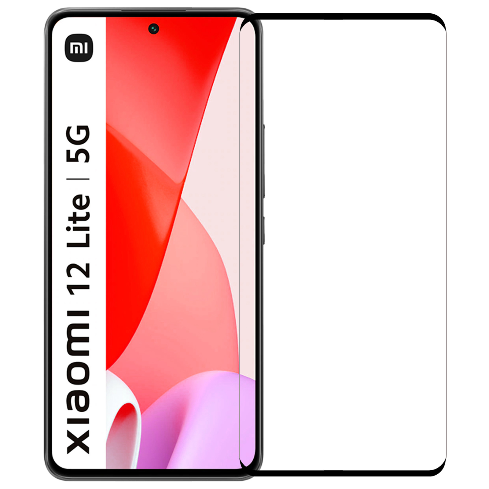 Nomfy Screenprotector Geschikt voor Xiaomi 12 Lite Screenprotector Bescherm Glas - Screenprotector Geschikt voor Xiaomi 12 Lite Screen Protector Tempered Glass Full Screen Full Cover - 2 PACK