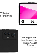 NoXx Hoes Geschikt voor Xiaomi 12 Lite Hoesje Cover Siliconen Back Case Hoes - Zwart - 2x